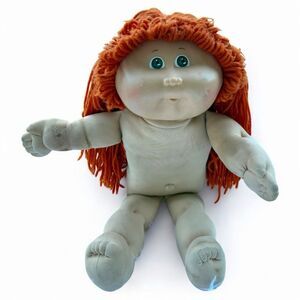 Cabbage Patch Kid 1978/1982 Red Yarn Hair Green Eyes Coleco Doll – No Clothes